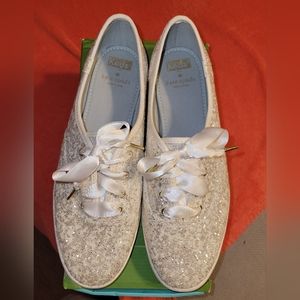 Kate Spade Glitter Cream Keds